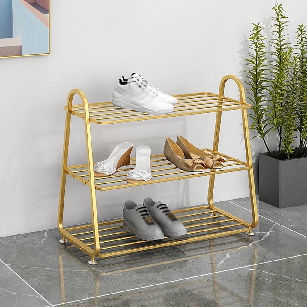 3 Layer Metal Shoe Rack Large Capacity Shoe Cabinet