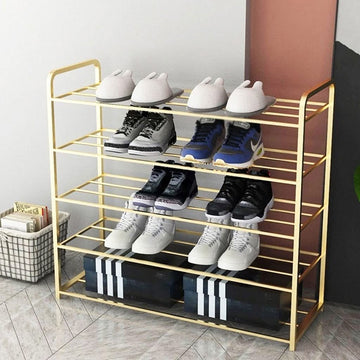 5 Layer Metal Shoe Rack Large Capacity Shoe Cabinet