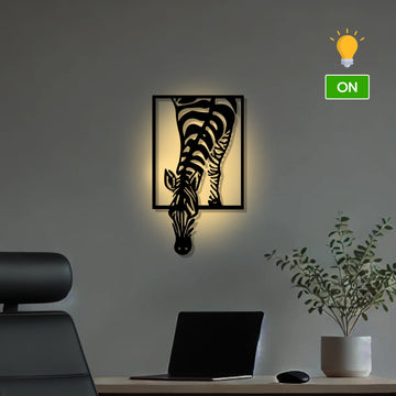 Abstract Design Zebra Metal Art Animal Wall Decor