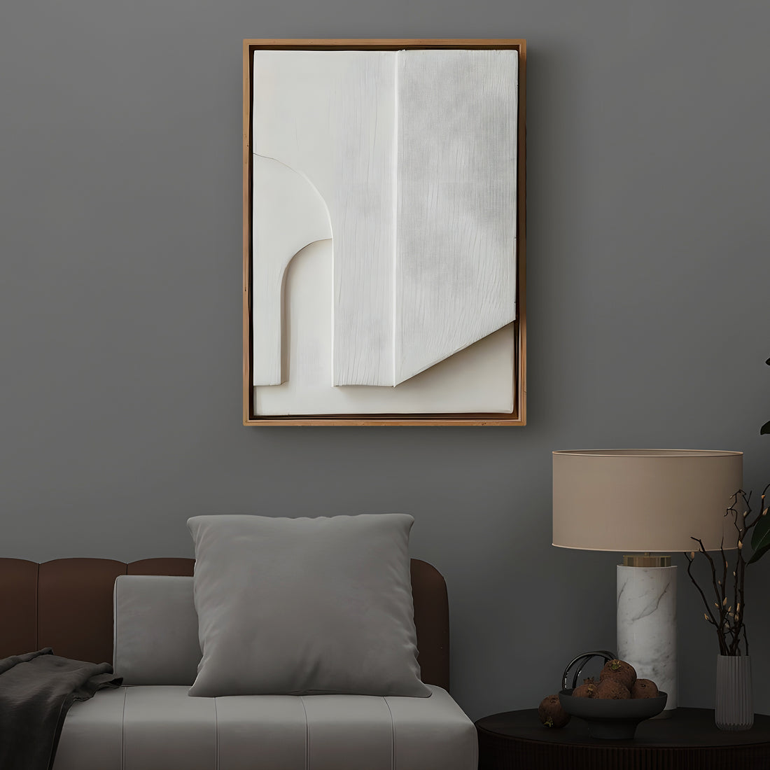 Arch Motif and Natural Finish 3D Wall Art Home Decor