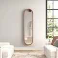 Arched Full Length Wall Mirror with Golden Frame Finish