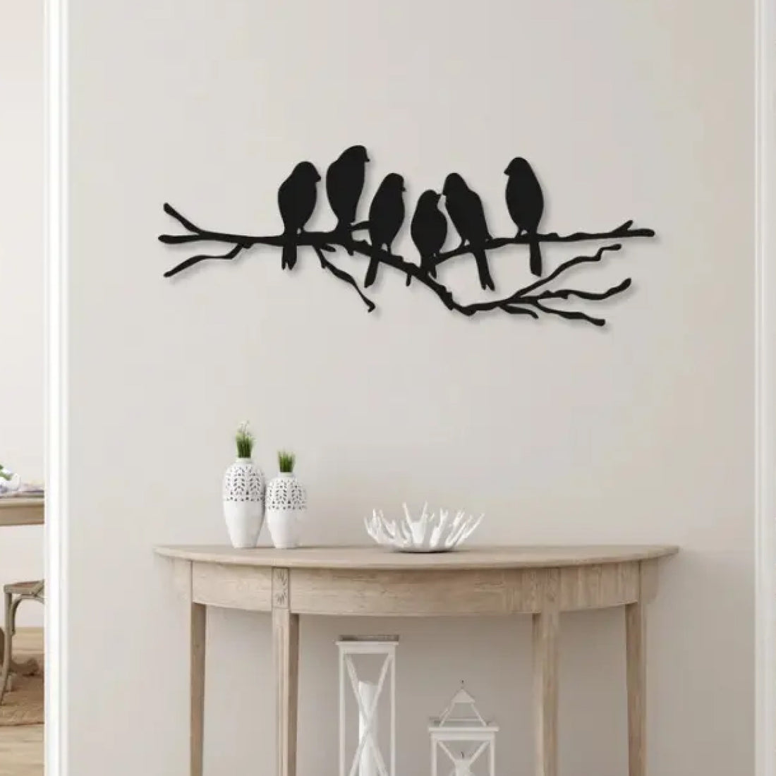 Beautiful Birds on Branch Metal Artwork Wall Decor