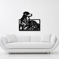 Beautiful Dog Silhouette Abstract Lines Metal Art Wall Decor