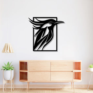 Beautiful Sparrow Frame Modern Design Metal Art Wall Decor