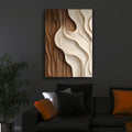 Brown and Cream Abstract Relief 3D Wall Art Home Decor