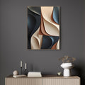 Contemporary Beige and Black 3D Wall Art for Living Room