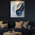 Contemporary Blue and White Petal 3D Wall Art Home Decor