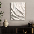 Contemporary Textured Wall Hanging in Creamy White Finish