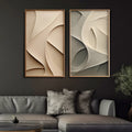 Curved Geometry Soft Form Sculpted Frames 3D Wall Art Home Decor