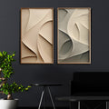 Curved Geometry Soft Form Sculpted Frames 3D Wall Art Home Decor