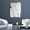 Decorative 3D Wall Panel in Bright White and Soft Curves