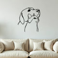 Dog & Cat Line Art Design Metal Art Wall Decor