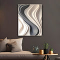 Elegant Textured 3D Wall Decor with Wavy Layered Design