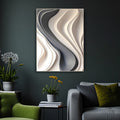 Elegant Textured 3D Wall Decor with Wavy Layered Design