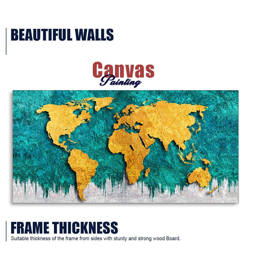 World map painting