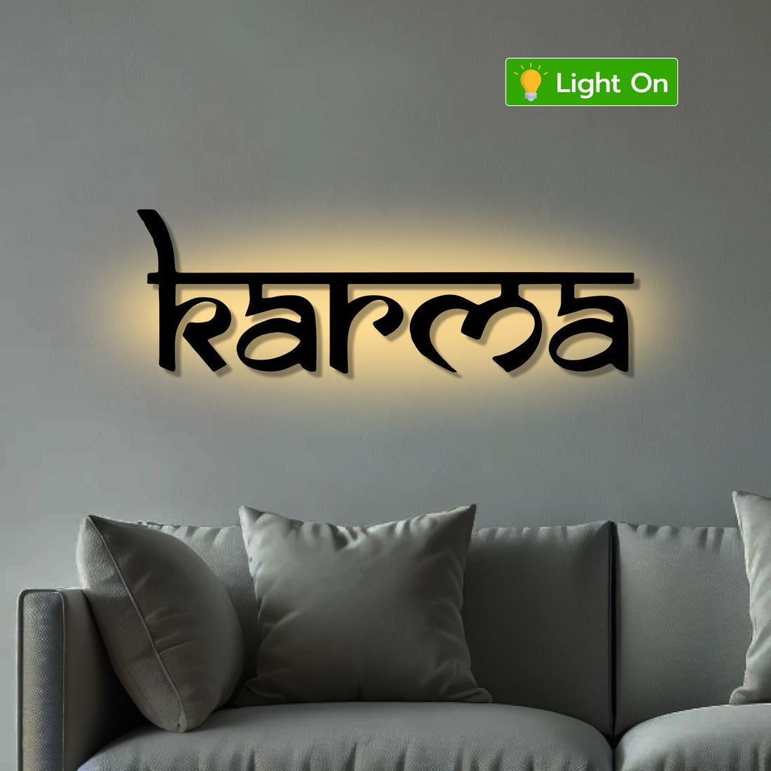 Karma Spiritual Reminder Metal Art Devotion Wall Decor