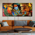 Lord Krishna Playing Flute Premium Wall Painting