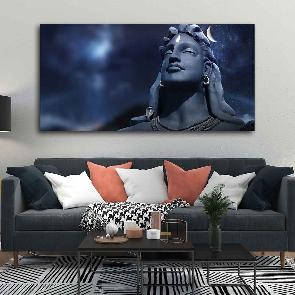 Shiva with Moon Art