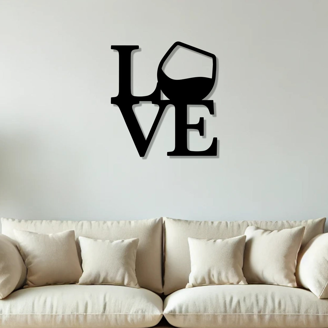 Love with Wine Metal Art Bar Wall Decor