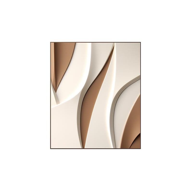 Minimalist Sculptural Wall Decor with Curved Layered Texture