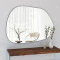 Modern Asymmetrical Wall Mirror with Gold Frame