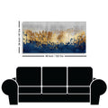 Golden Abstract Canvas Art size