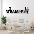Motivation Quote Team Work Metal Art Office Wall Decor
