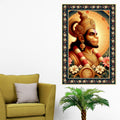 Rama Doota Hanuman Floral Border Vertical Wall Painting