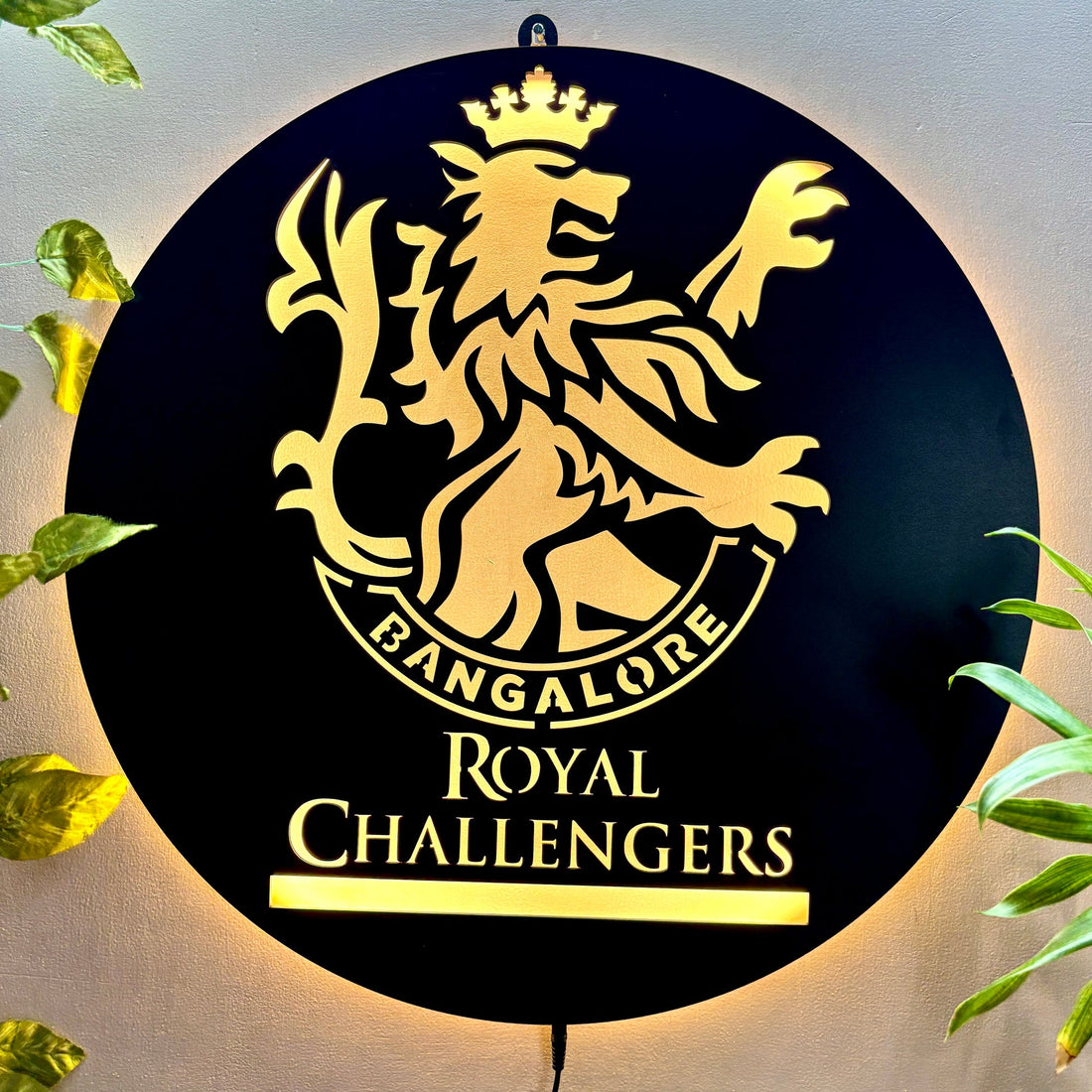 Royal Challengers Bangalore LED Wall Hanging for Cricket Wall Decor