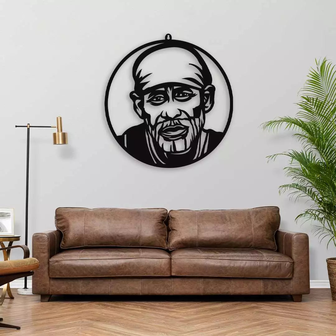 Sai Baba LED Wall Hanging Light for Temple and Wall Decor