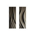 Set of Two Vertical 3D Wall Art Panels with Wave Design