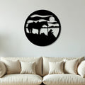 Silhouettes of Man & Horse Metal Art Wall Decor