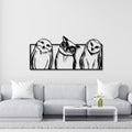 Snowy Owl Modern Design Metal Art Wall Decor