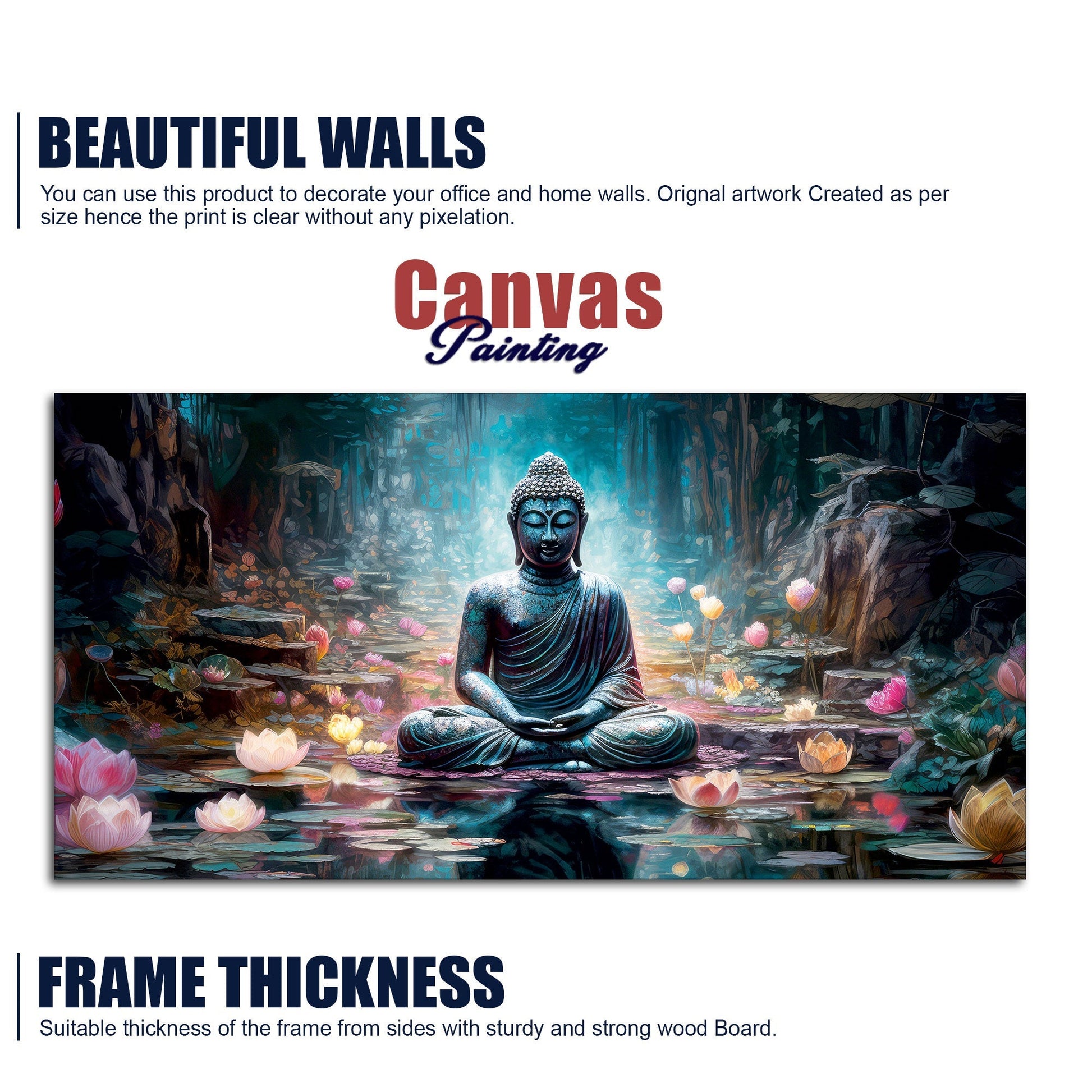 Premium Buddha Wall Painting 