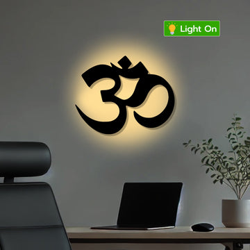 Spiritual Om Peaceful Symbol Metal Art Wall Decor
