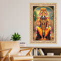 Sri Tirupati Balaji Floral Border Vertical Canvas Wall Painting