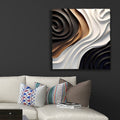 Statement Modern Wall Decor in Black White and Brown