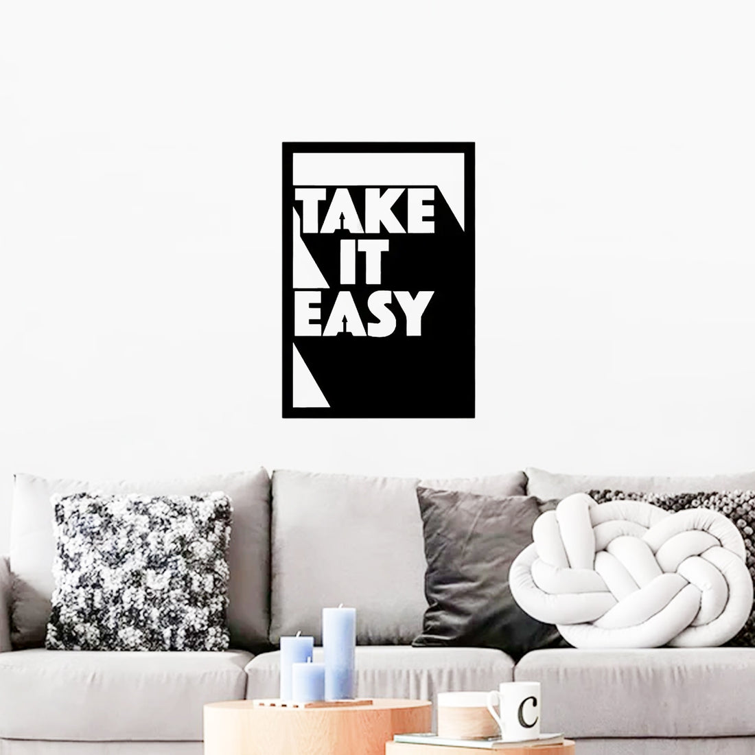 Take It Easy Frame Metal Art Wall Decor