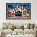 The Kaaba Masjid al-Haram Floral Border Canvas Wall Painting
