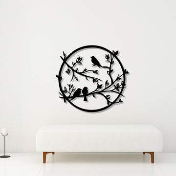 Toucan Birds on Tree Metal Art Wall Decor