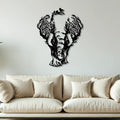 Tree Branch Elephant Design Metal Art Wall Decor