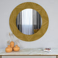 Designer Wooden Framed Round Mirror